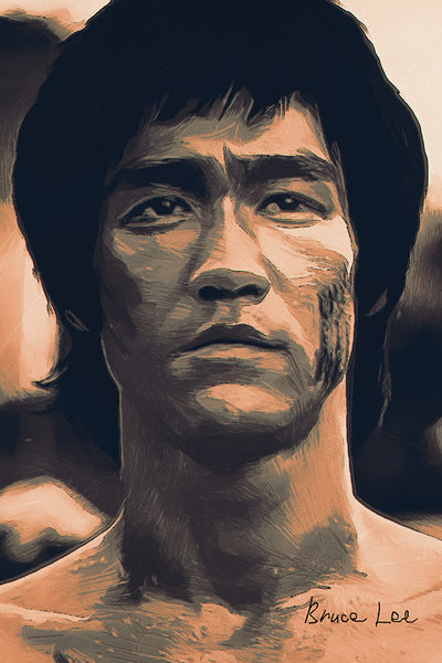 Bruce Lee Face Art Poster – My Hot Posters