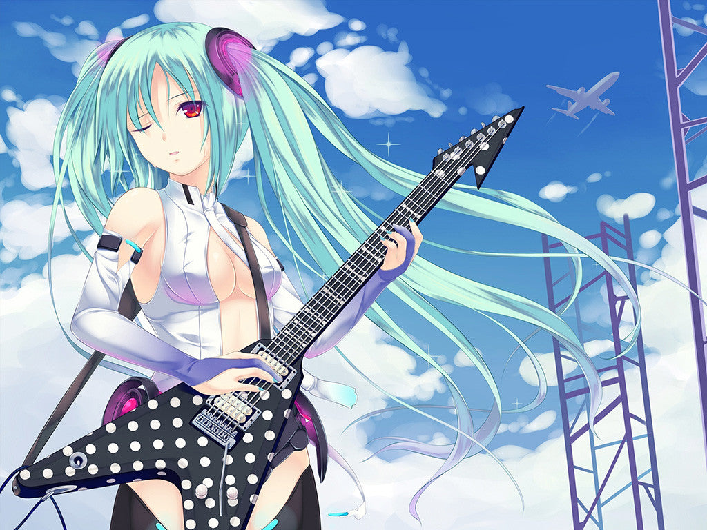 Vocaloid Guitar Hot Anime Girl Poster