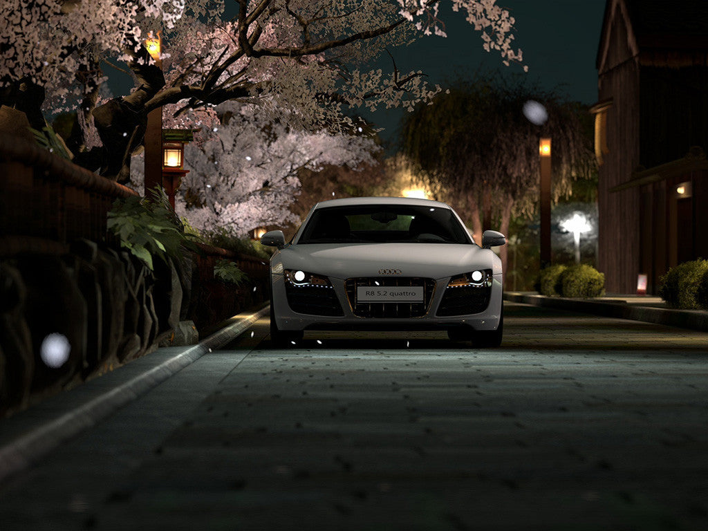 Audi R8 Japan Night Poster