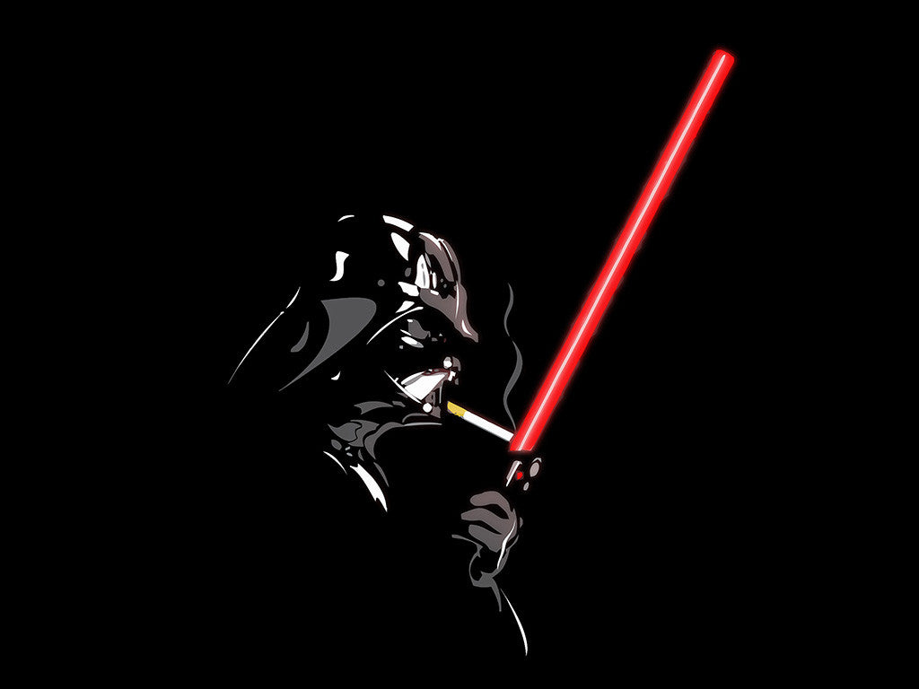 Smoking Darth Vader Star Wars Lightsaber Cigarette Poster