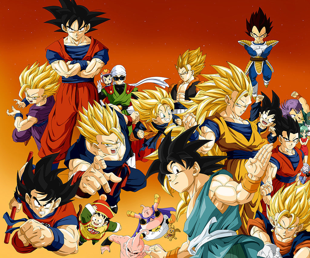 Vegeta Gohan Buu Son Goku Trunks Videl Dragon Ball Z Poster