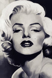 Marilyn Monroe Face Black and WhiteArt Poster
