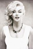 Marilyn Monroe Black and White Art Poster