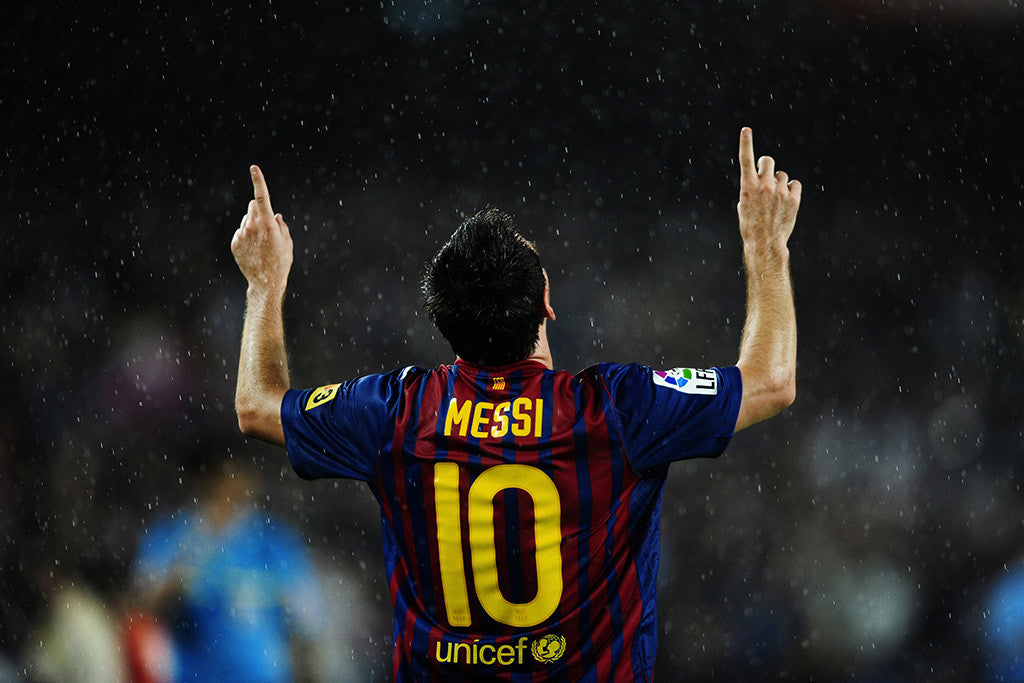 Lionel Messi Goal Barcelona Soccer Football Poster