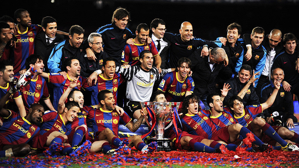 Barcelona Messi Iniesta David Villa Puyol Soccer Poster