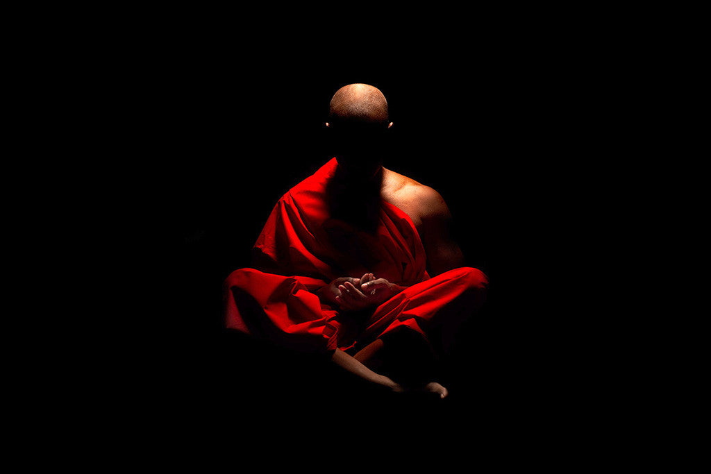Monk Meditation Inspirational Motivational Poster