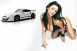 Porsche 911 Sexy Hot Girl Car Poster