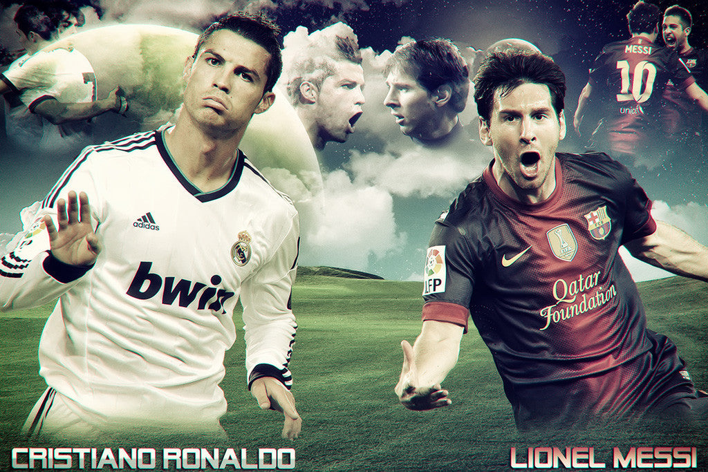 Lionel Messi And Ronaldo 2020 Football Sport Picture Poster Wall Art Print  A4 : : Home & Kitchen