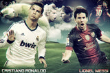 Lionel Messi Vs Cristiano Ronaldo Soccer Football Poster