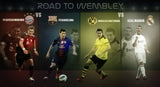 Lionel Messi Cristiano Ronaldo Wembley Soccer Football Poster