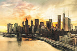 Brooklyn Bridge Manhattan New York Cityscape Poster