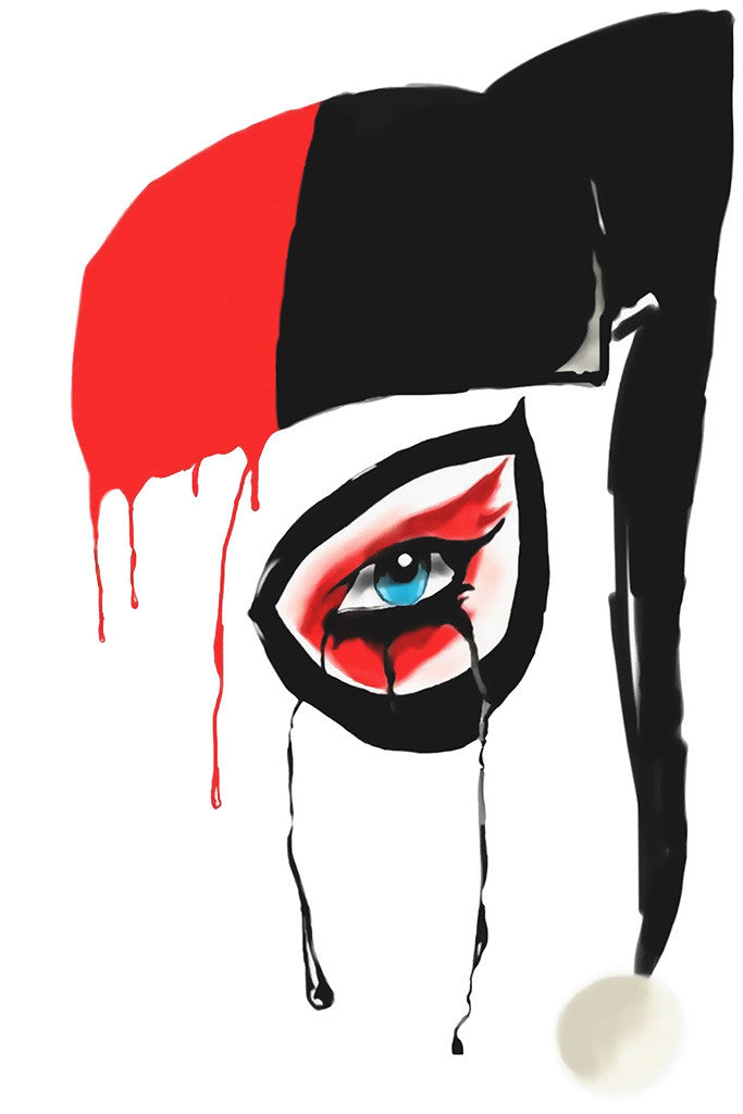 Harley Quinn Face Fan Poster