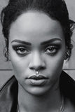 Rihanna 2016 Face Black White Poster