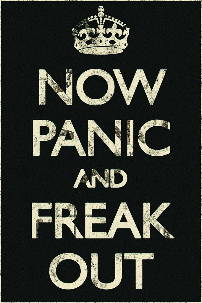 Now Panic and Freak Out Keep Calm Humor Funny Poster
