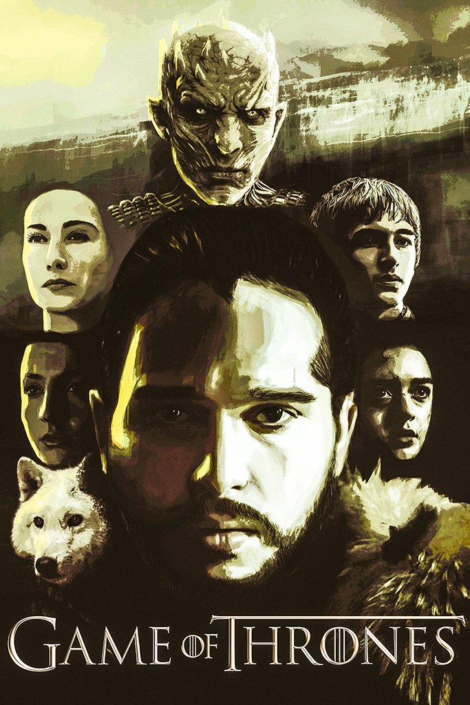 Game of Thrones Jon Snow Team Fan Art Poster