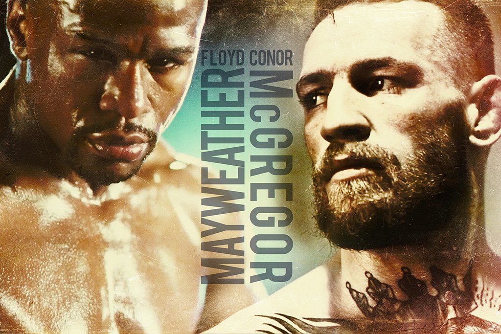 Conor McGregor vs Floyd Mayweather Fan Art Poster