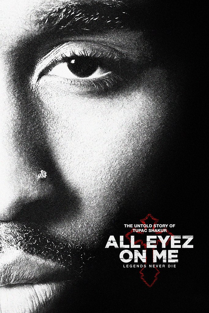All Eyez on Me Tupac Shakur B&W Poster