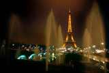 City Paris France Eiffel Tower Night Lights Poster