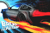 Back To The Future DeLorean DMC 12 Movie Fan Art Poster