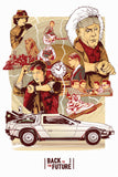 Back To The Future Car DeLorean DMC-12 Movie Fan Art Poster