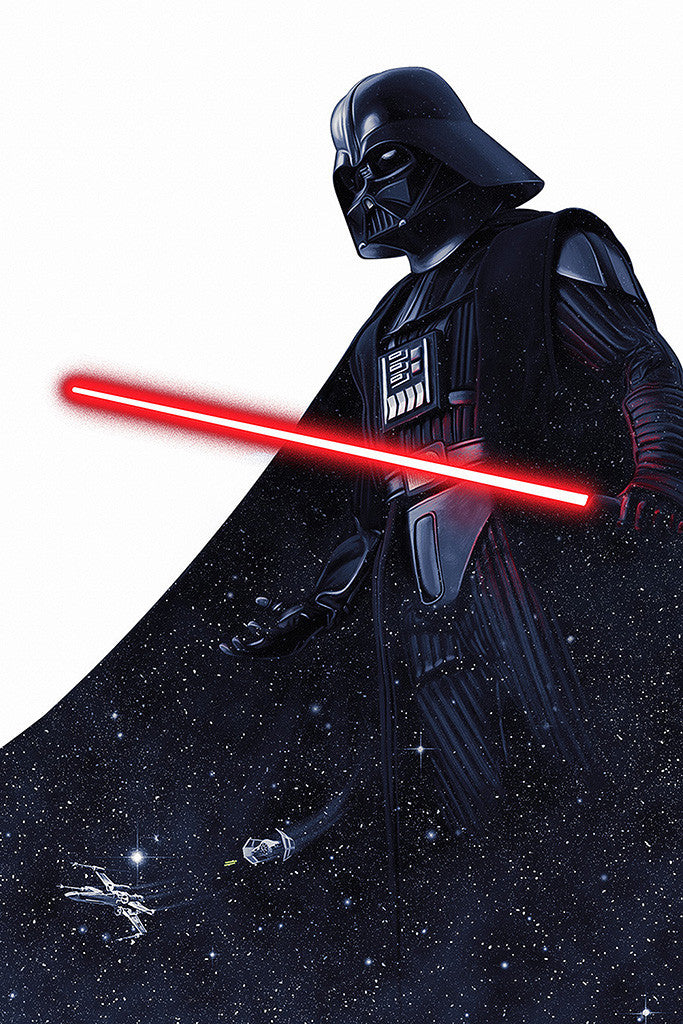 Star Wars Darth Vader Lightsaber Movie Fan Art Poster