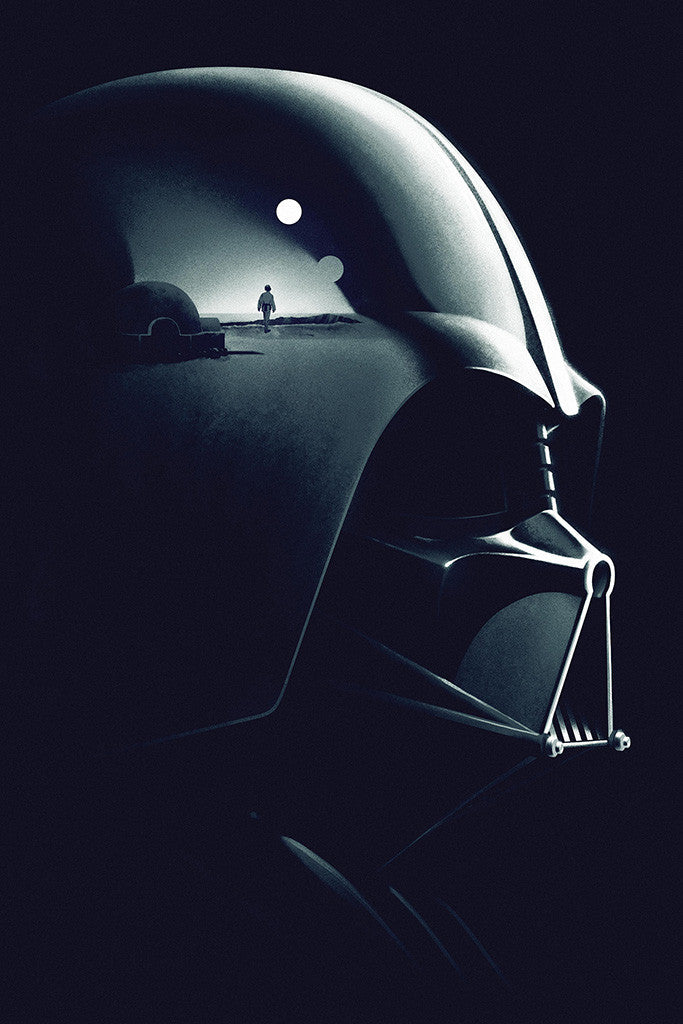 Star Wars Darth Vader Face Movie Fan Art Poster