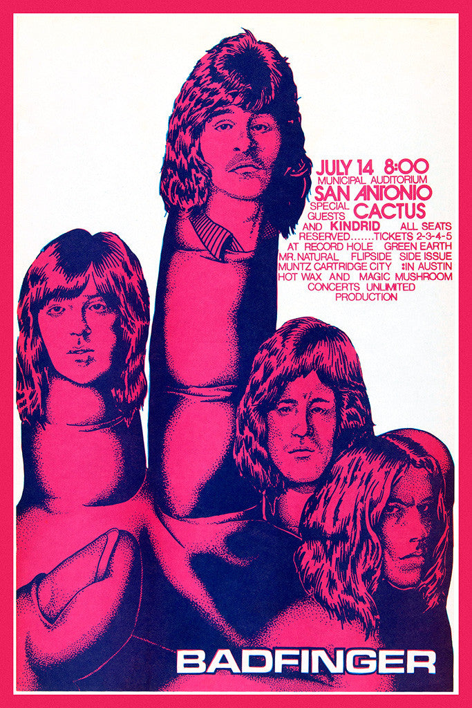 Badfinger Fingers Classic Rock Poster
