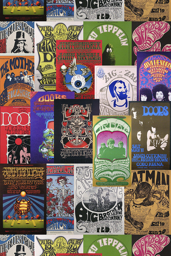 Classic Rock Bands Poster