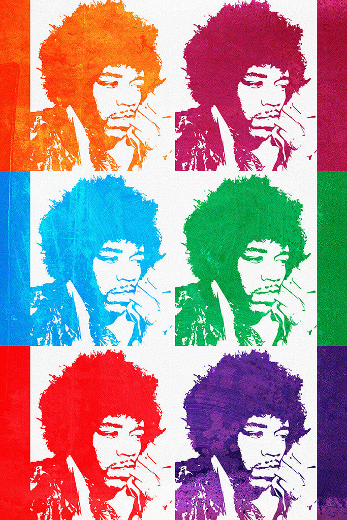Jimi Hendrix Pop Classic Rock Poster