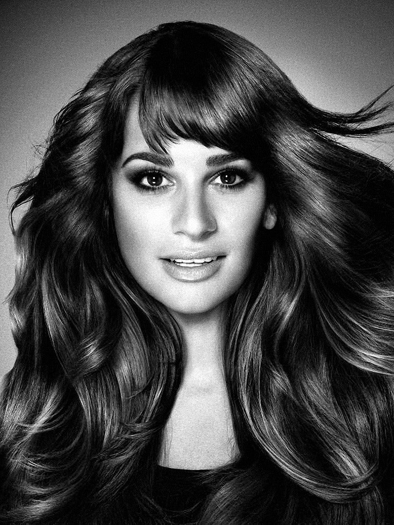 Lea Michele Hot Music Black and White Poster
