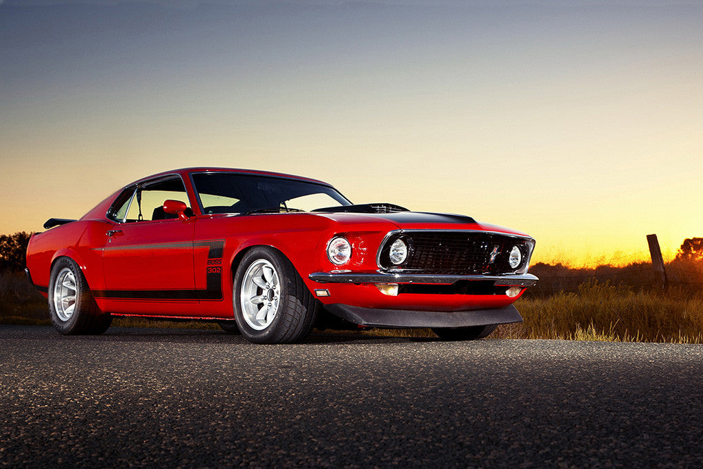 Ford Mustang Boss 302 Muscle Car Poster