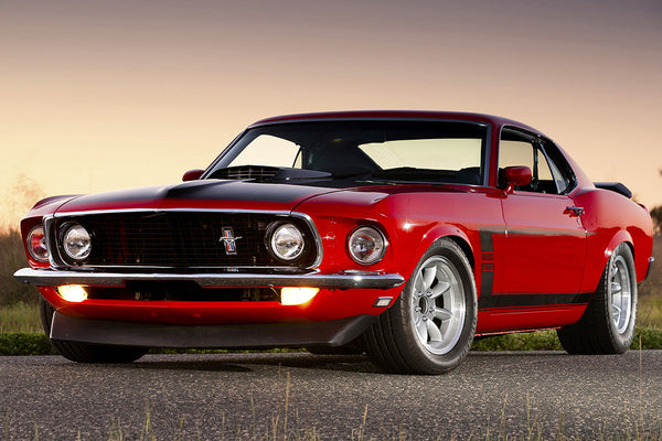 Ford Mustang Boss 302 Muscle Car Red Poster – My Hot Posters