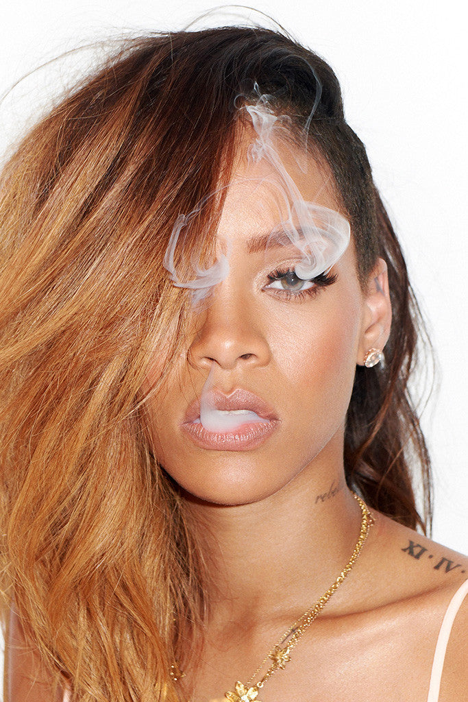 Rihanna Smoke Tattoo Hot Sexy Girl Poster