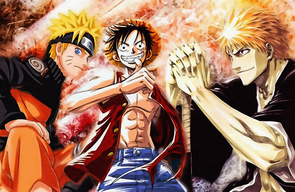 Naruto Vs Bleach Vs One Piece Anime Poster