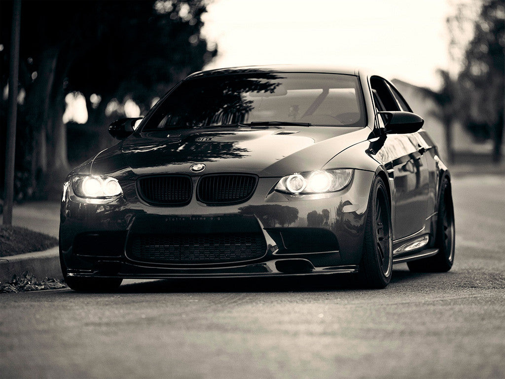 BMW M Series Black and White Poster
