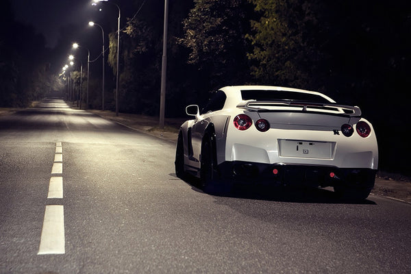 Nissan GTR R35 Back White Car Poster – My Hot Posters