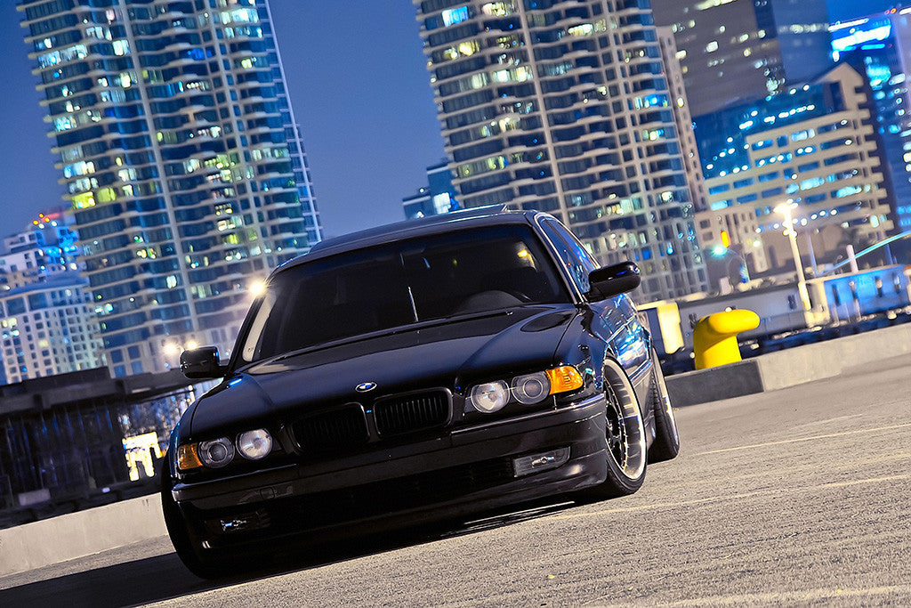 BMW 7 Series E38 Black Car Poster