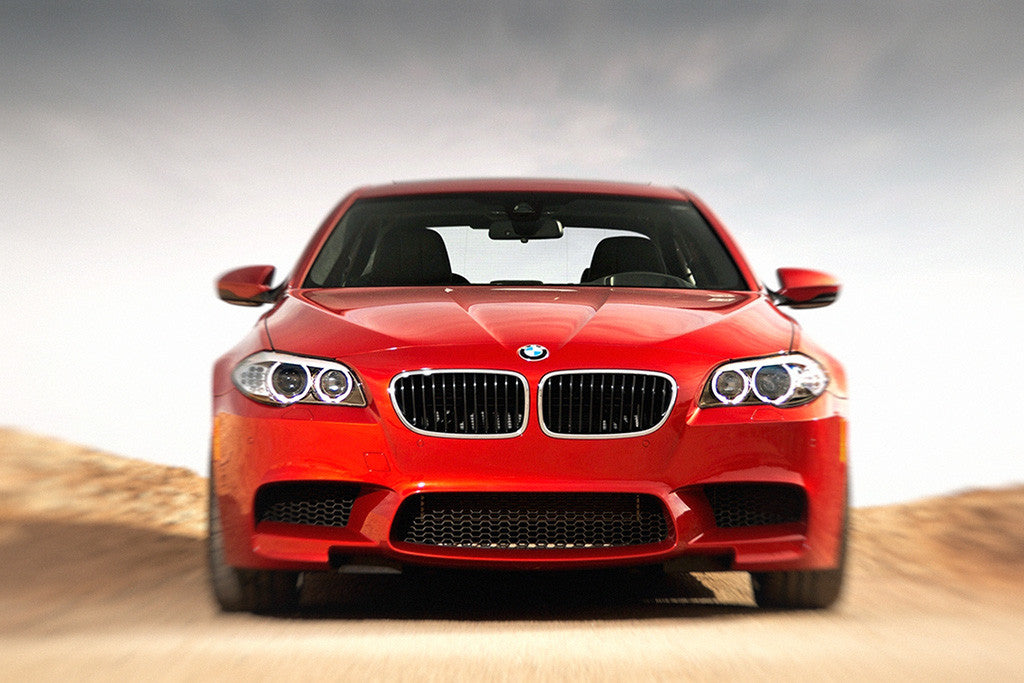 BMW M5 F10 Red Car Poster