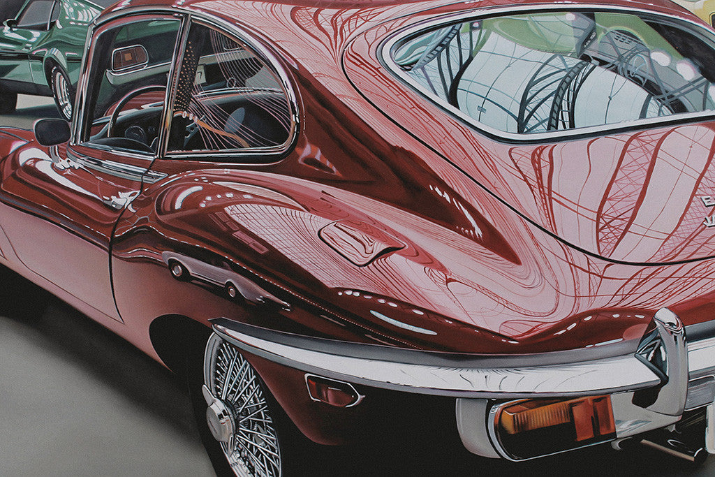 Jaguar F Type Retro Car Poster