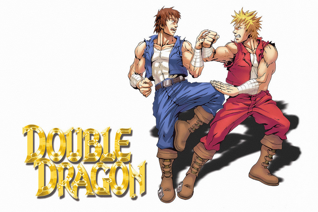 Double Dragon Old Classic Game Poster