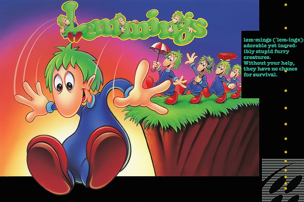 Reproduction Retro Gaming lemmings Poster Home -  Norway