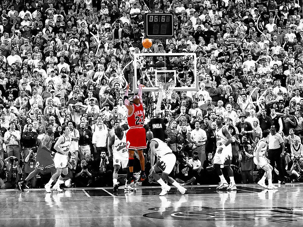 Michael Jordan MJ Last Shot Basketball Poster