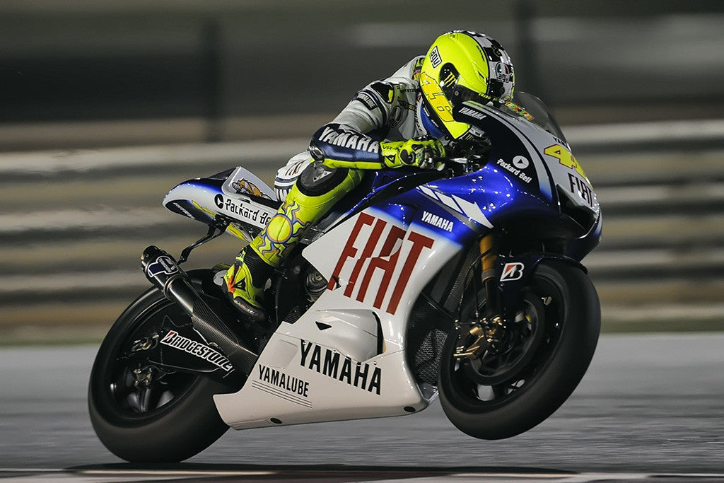 Valentino Rossi Motorcycle Racer Yamaha Motorbike Poster