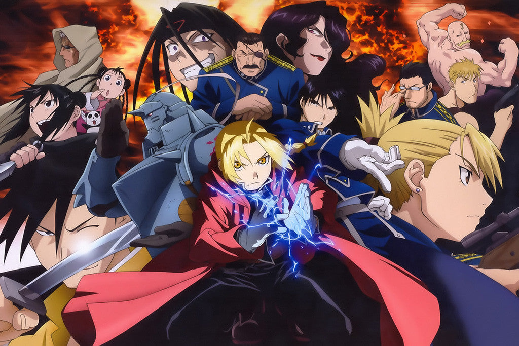 Fullmetal Alchemist Brotherhood Characters Anime Poster