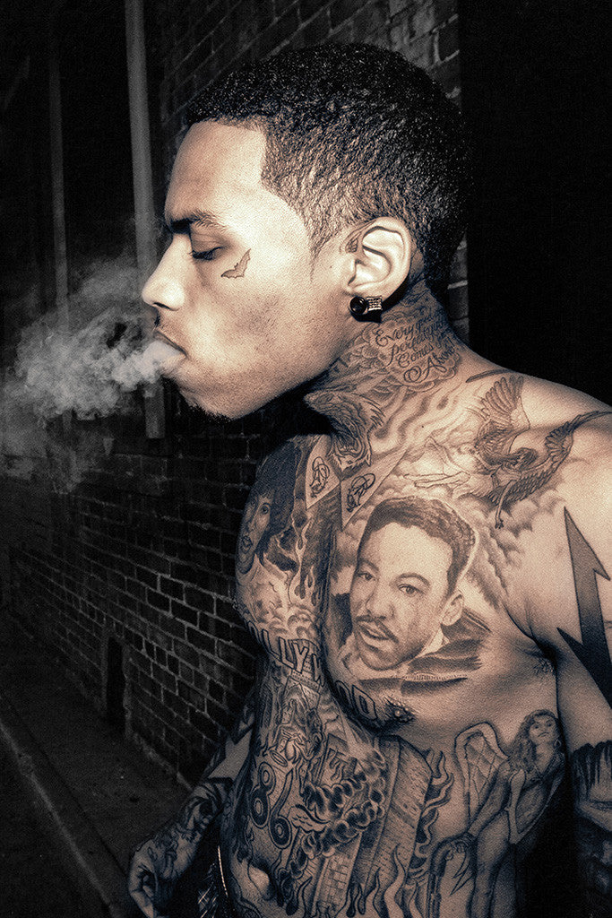 Kid Ink Smoke Tattoos Hip Hop Rap Poster