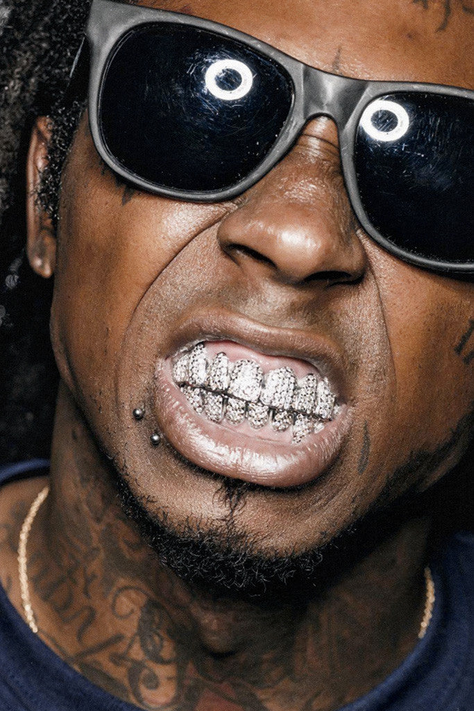 Lil Wayne Teeth Glasses Tattoos Hip Hop Rap Poster