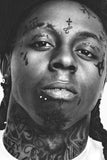 Lil Wayne Black and White Tattoos Hip Hop Rap Poster