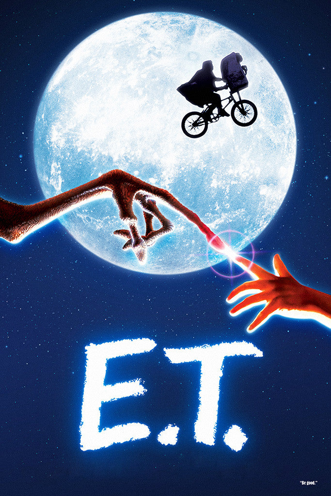 E.T. the Extra - Terrestrial Quotes Old Movie Film Poster