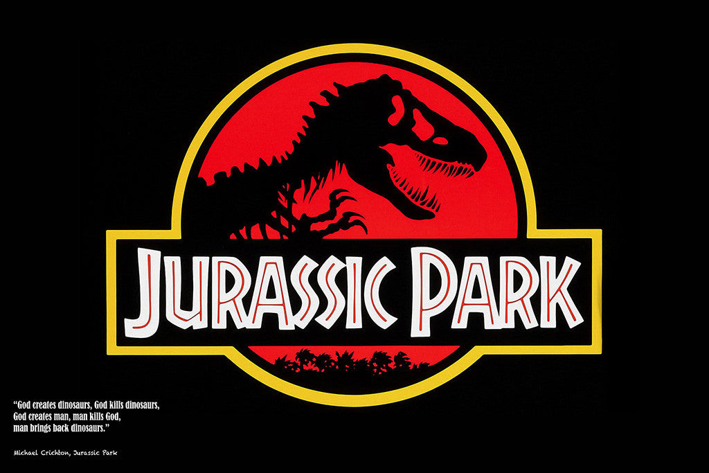 Jurassic Park 1993 Quotes Classic Old Movie Film Poster
