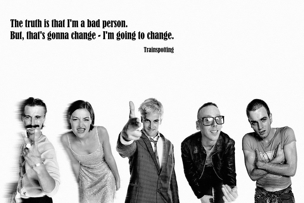Trainspotting Quotes Classic Old Movie Film Motivational Poster
